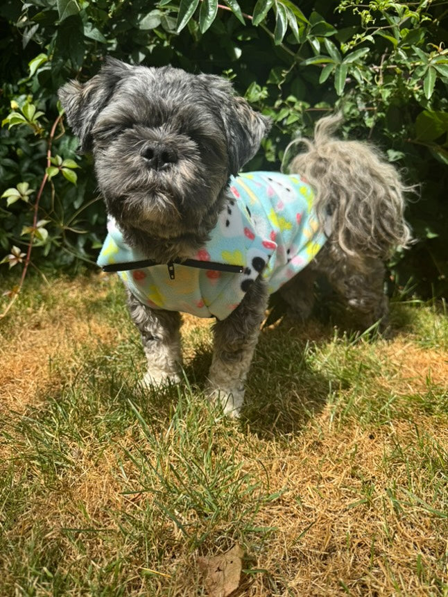 Pattern fleece quarter zip jumper