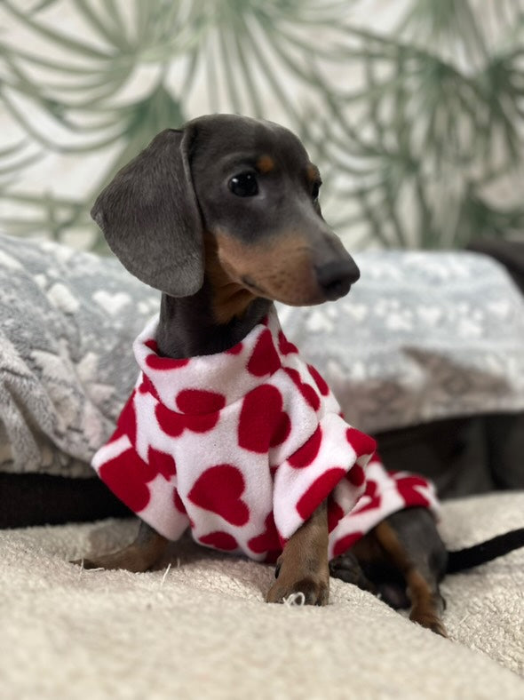 Patterned fleece jumper