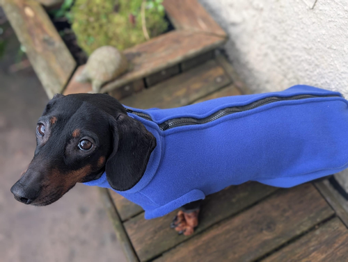 Back zipper fleece jumper