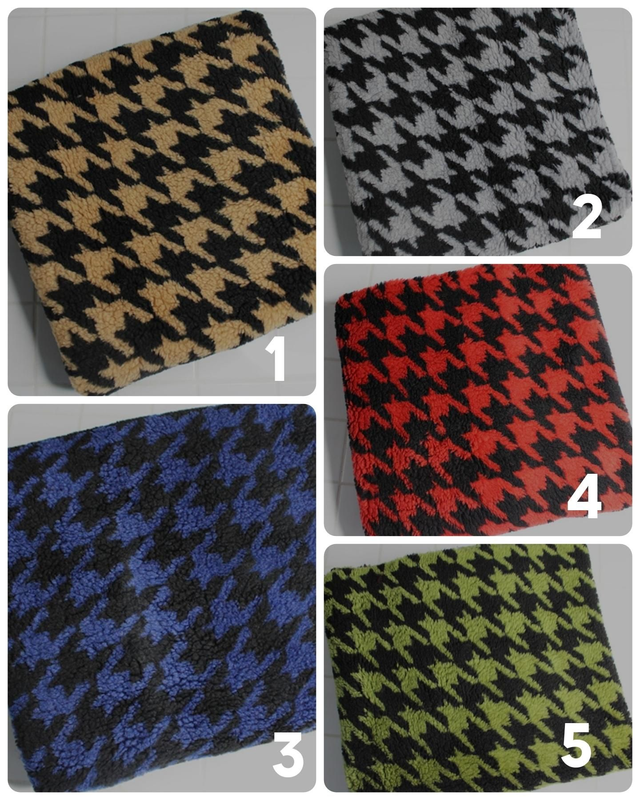 Houndstooth sherpa fleece jumper