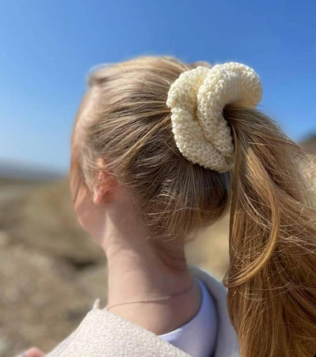 Knitted scrunchies