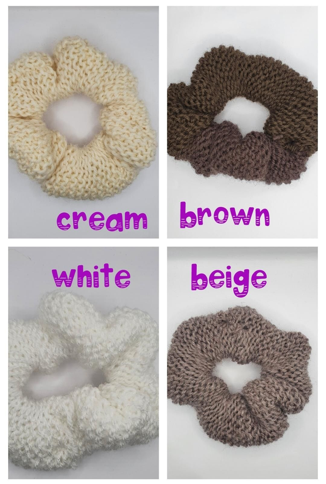 Knitted scrunchies