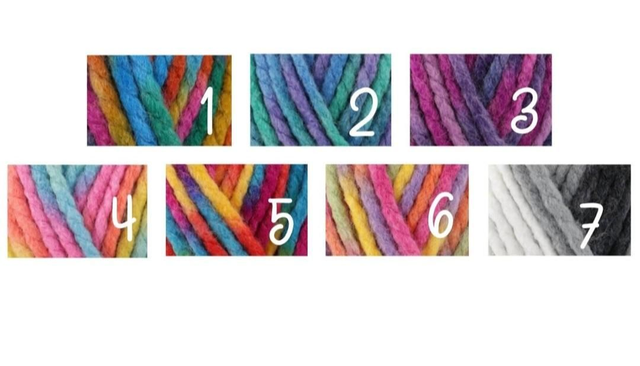 Multicolour chunky knit snood