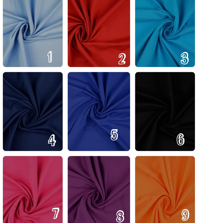 Plain colours jersey tops