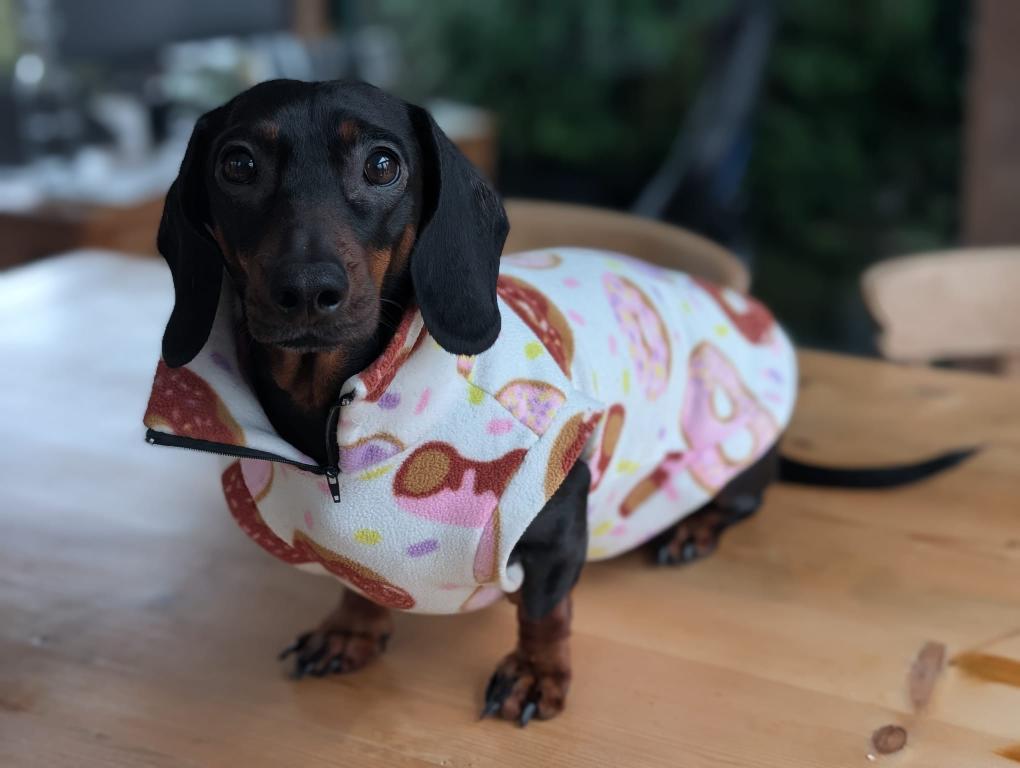 Pattern fleece quarter zip jumper