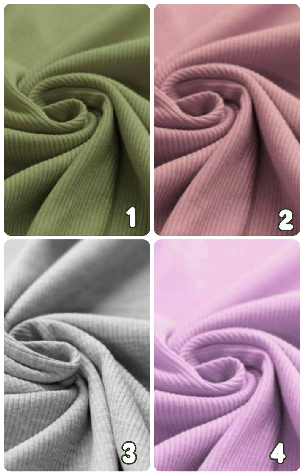 Plain colours ribbed jersey