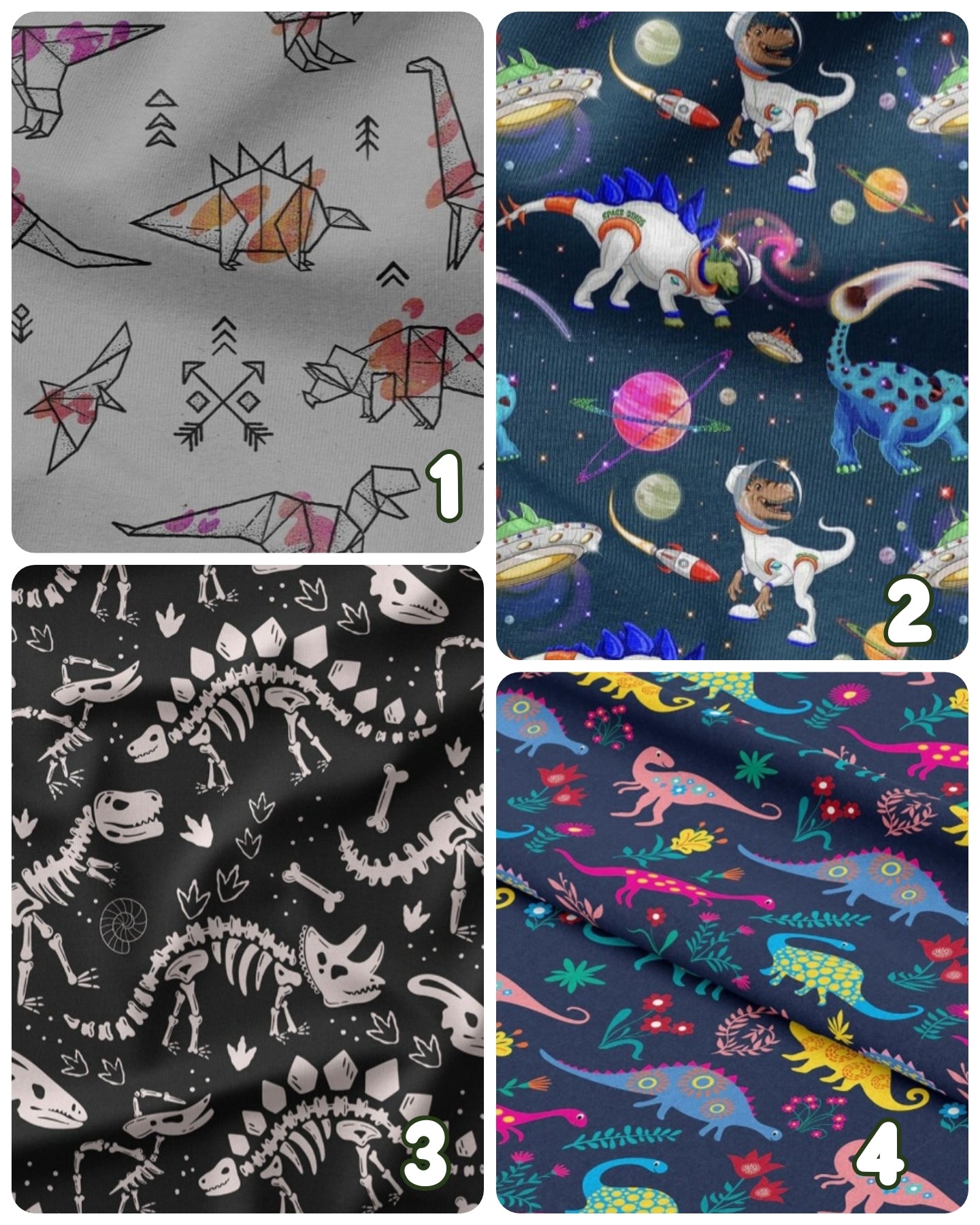 Eco fleece dinosaurs and unicorns jumpers