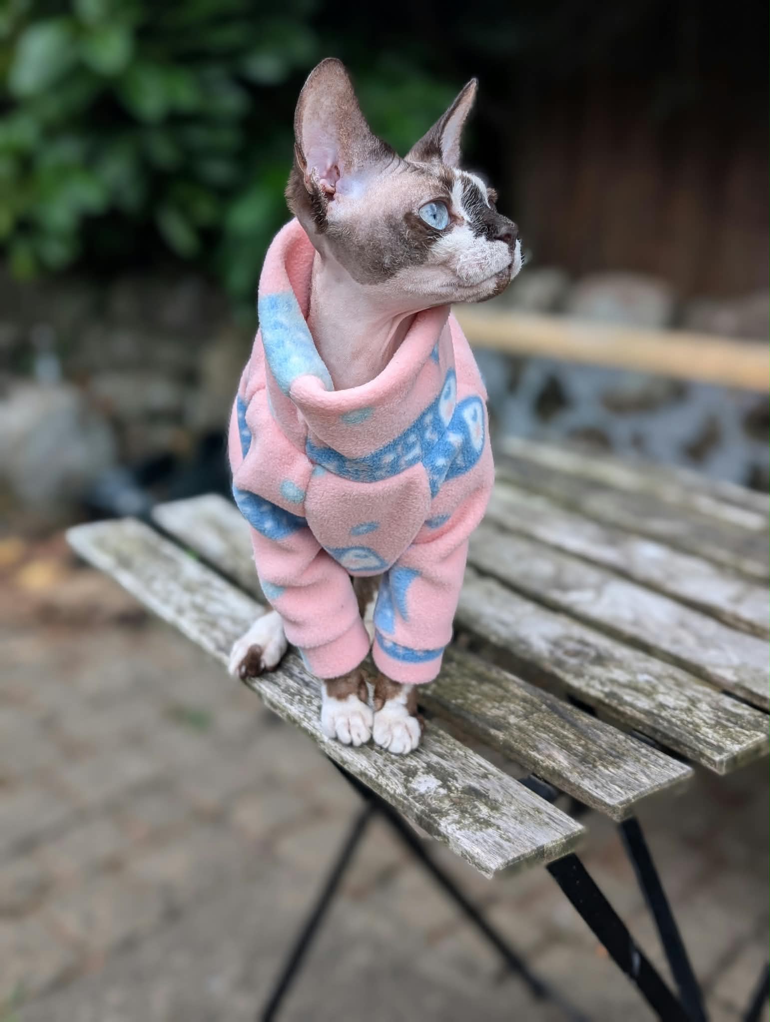 Long sleeve patterned fleece jumper