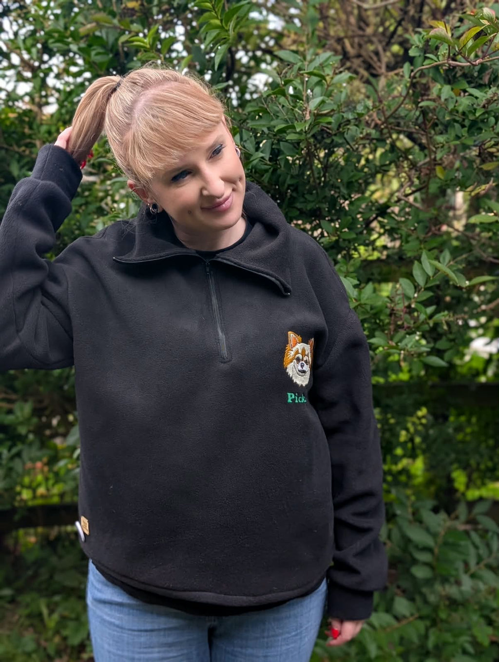 Personalised Quarter-Zip Fleece Jumper