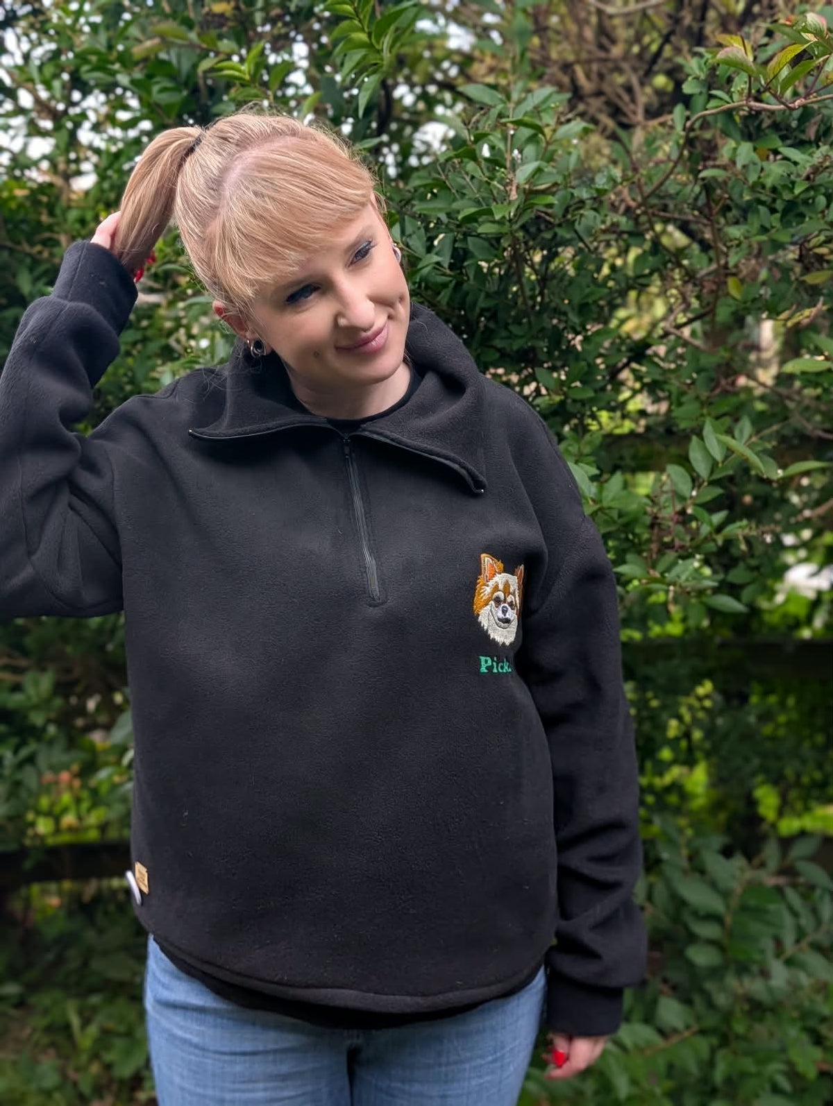 Personalised Quarter-Zip Fleece Jumper