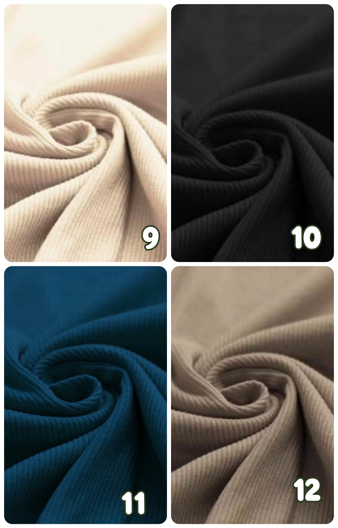 Plain colours ribbed jersey