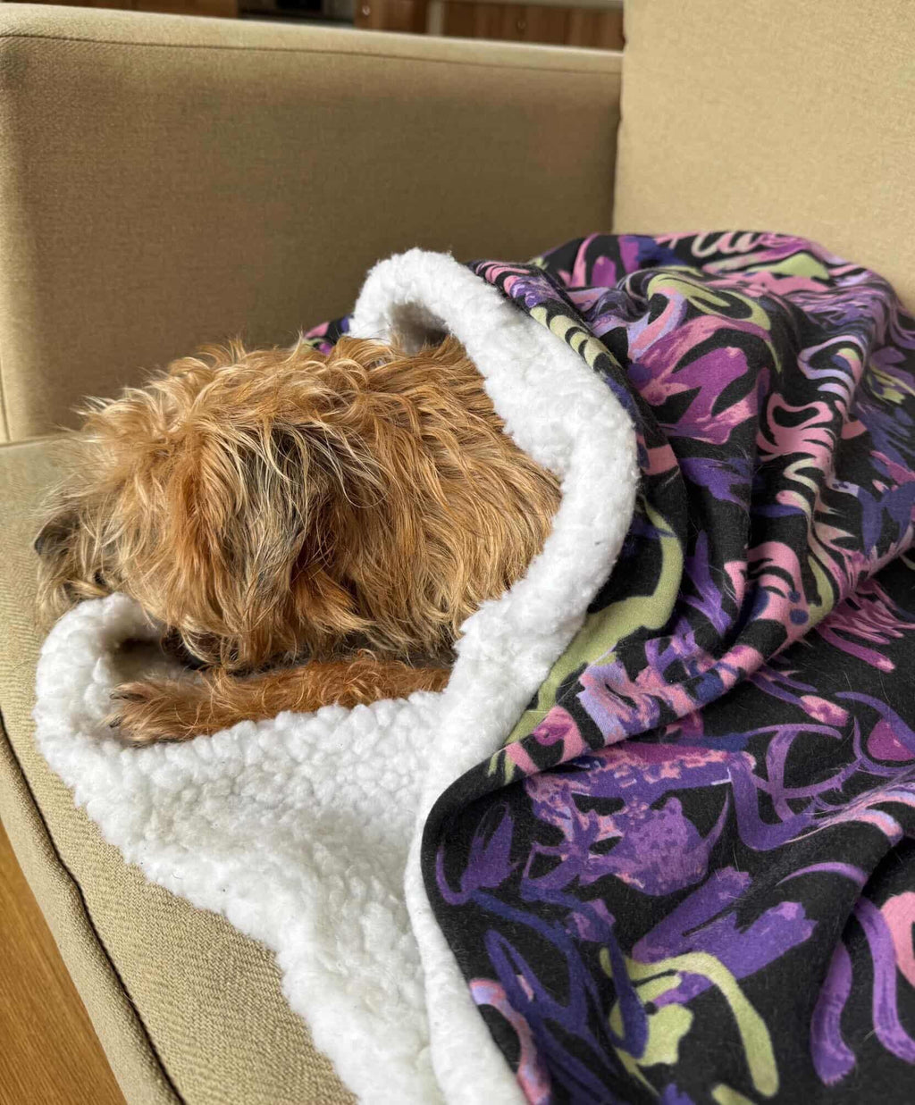 Large sherpa lines snuggle sack