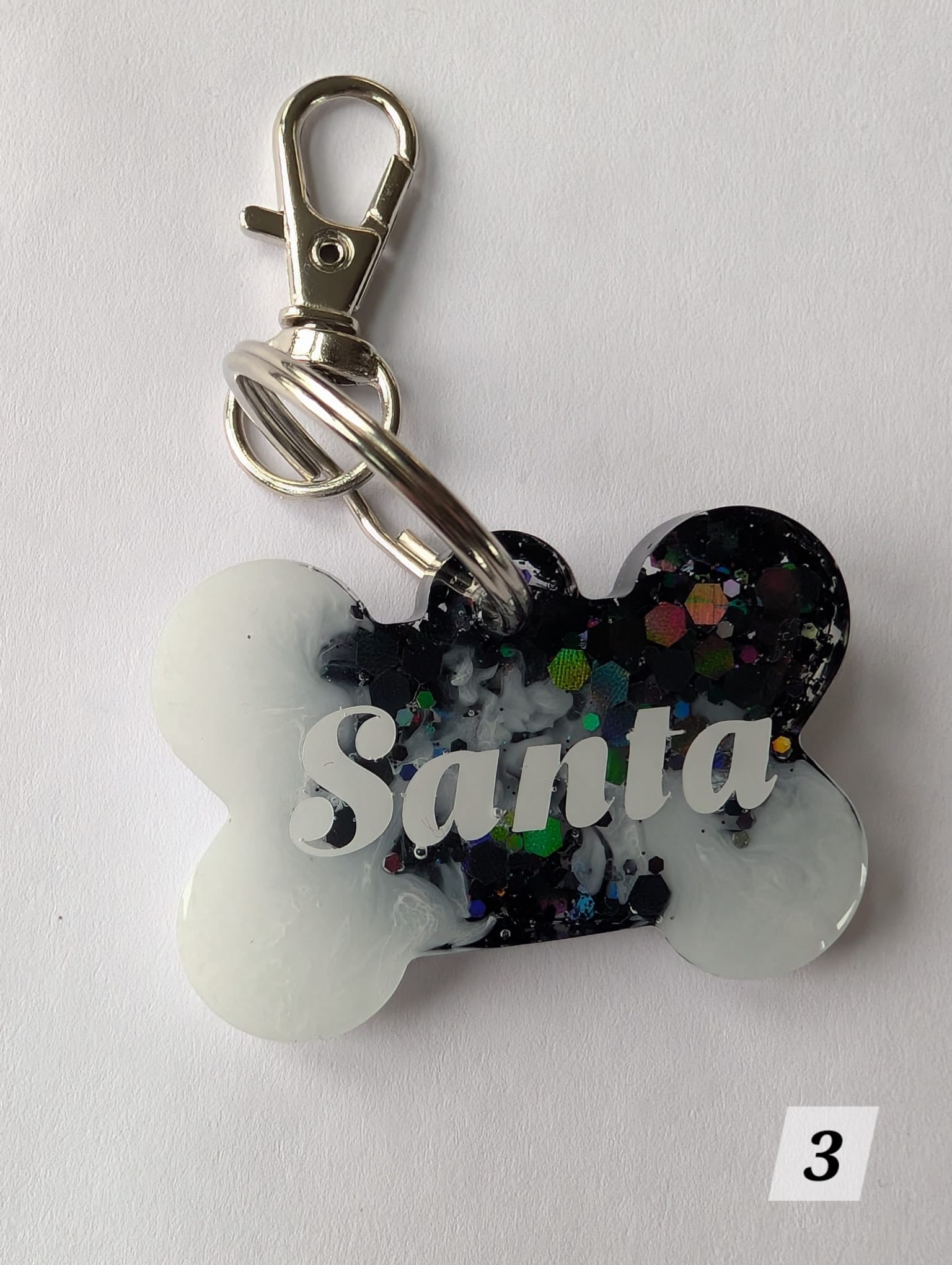 Glitter blends resin tags