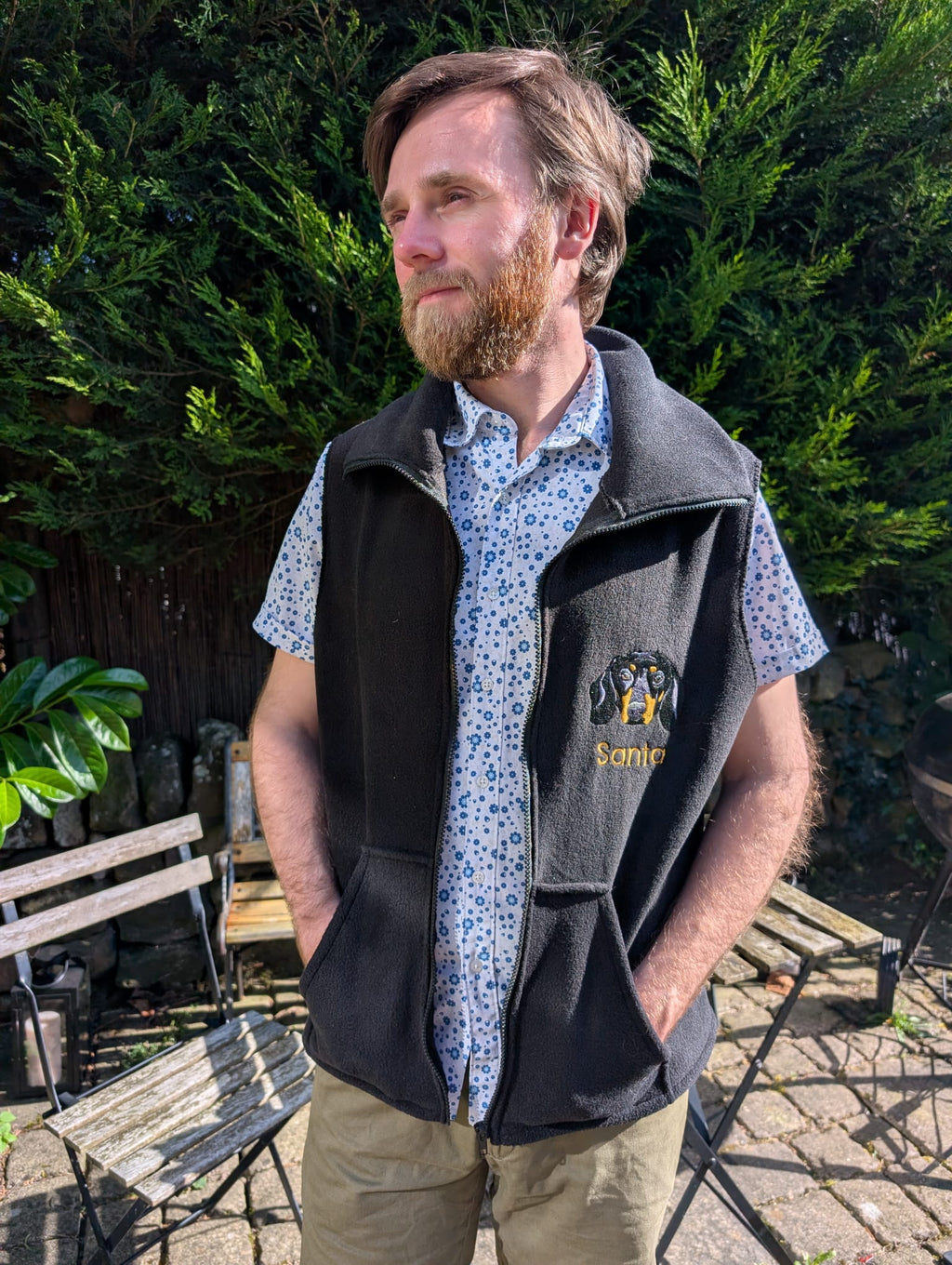 Personalised fleece jumper vest