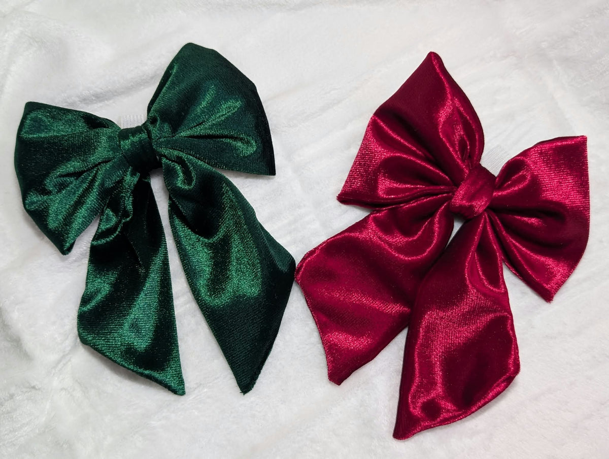 Christmas velvet sailor bows
