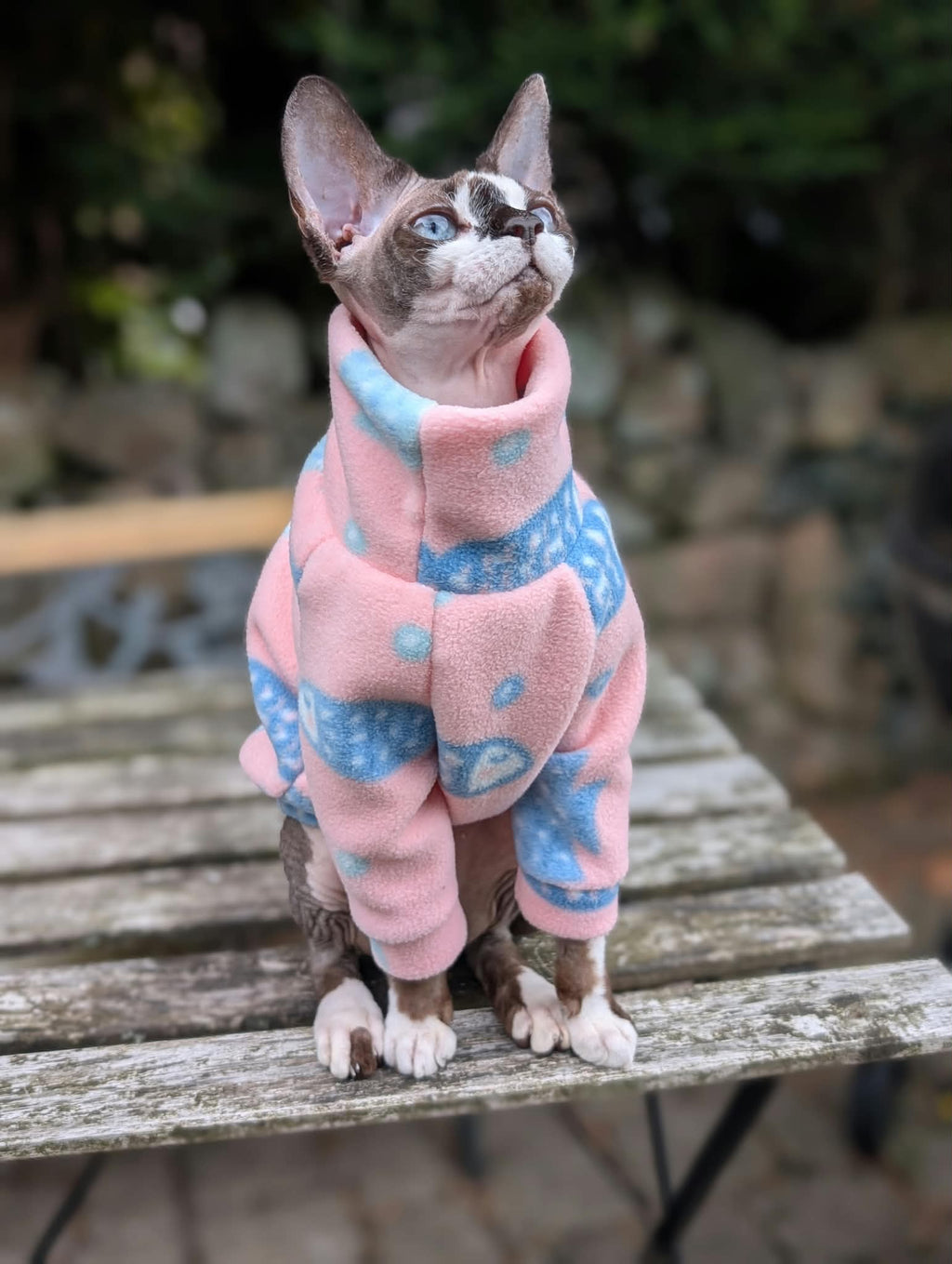 Long sleeve patterned fleece jumper