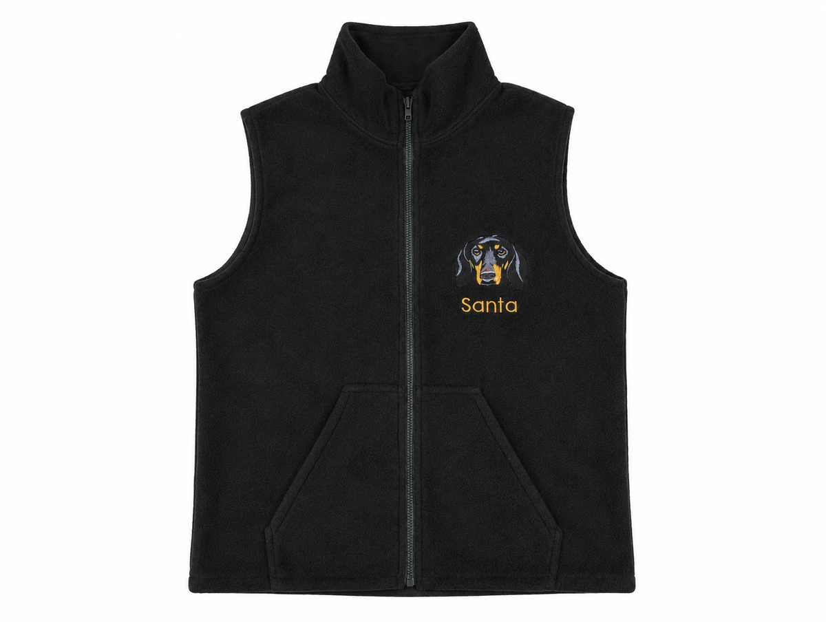 Personalised fleece jumper vest