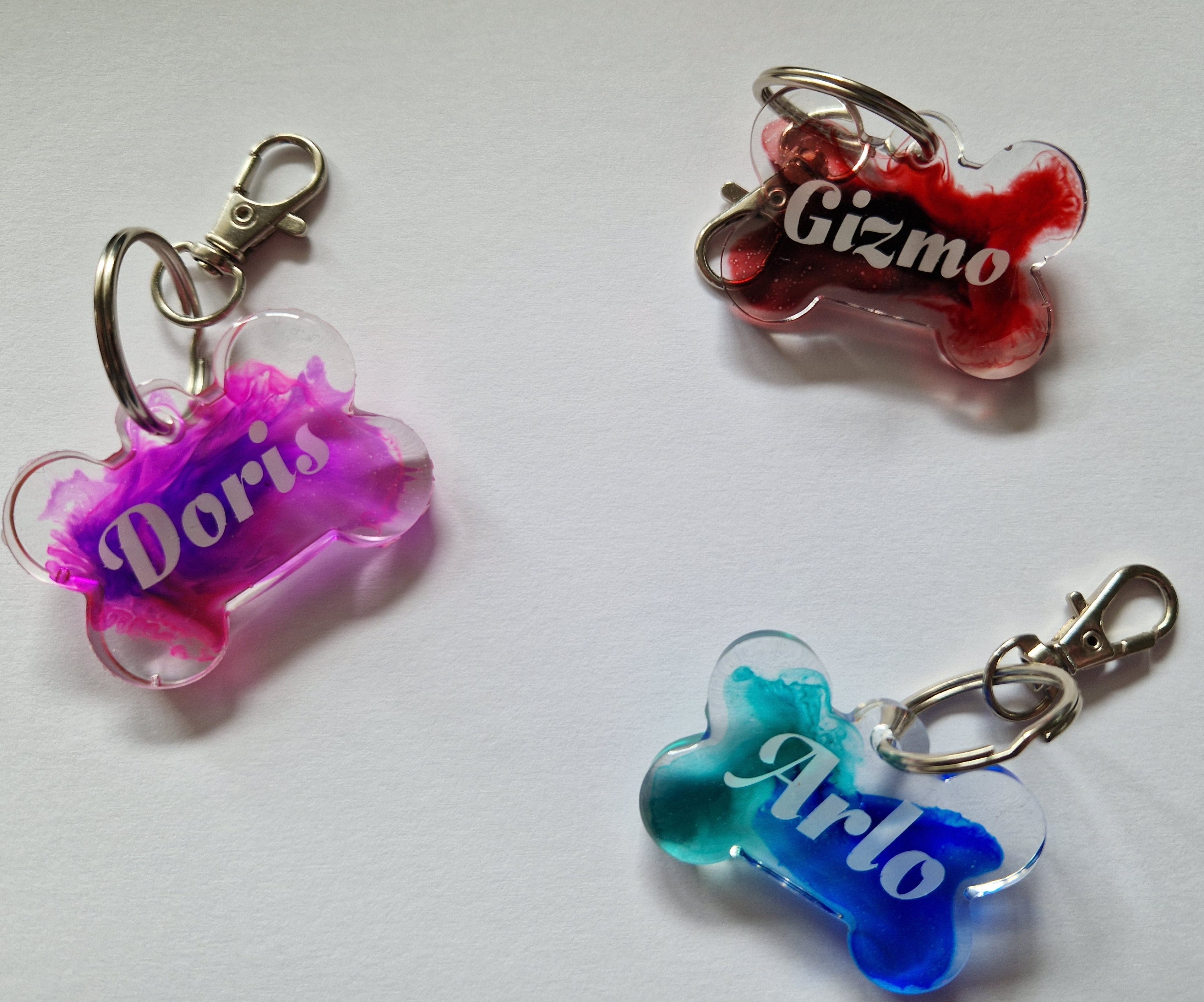 Ink cloud resin tag