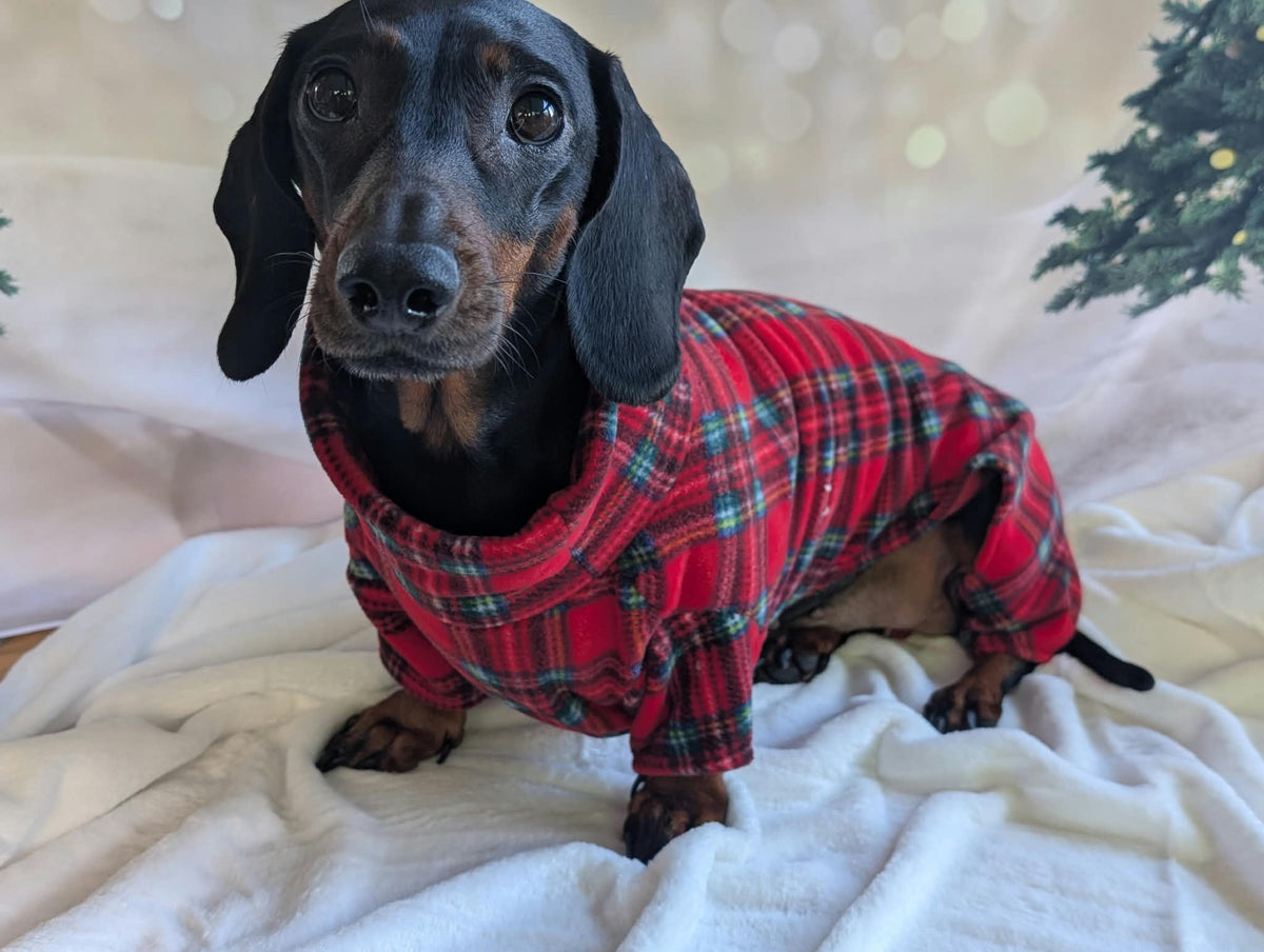 Christmas tartan onesie