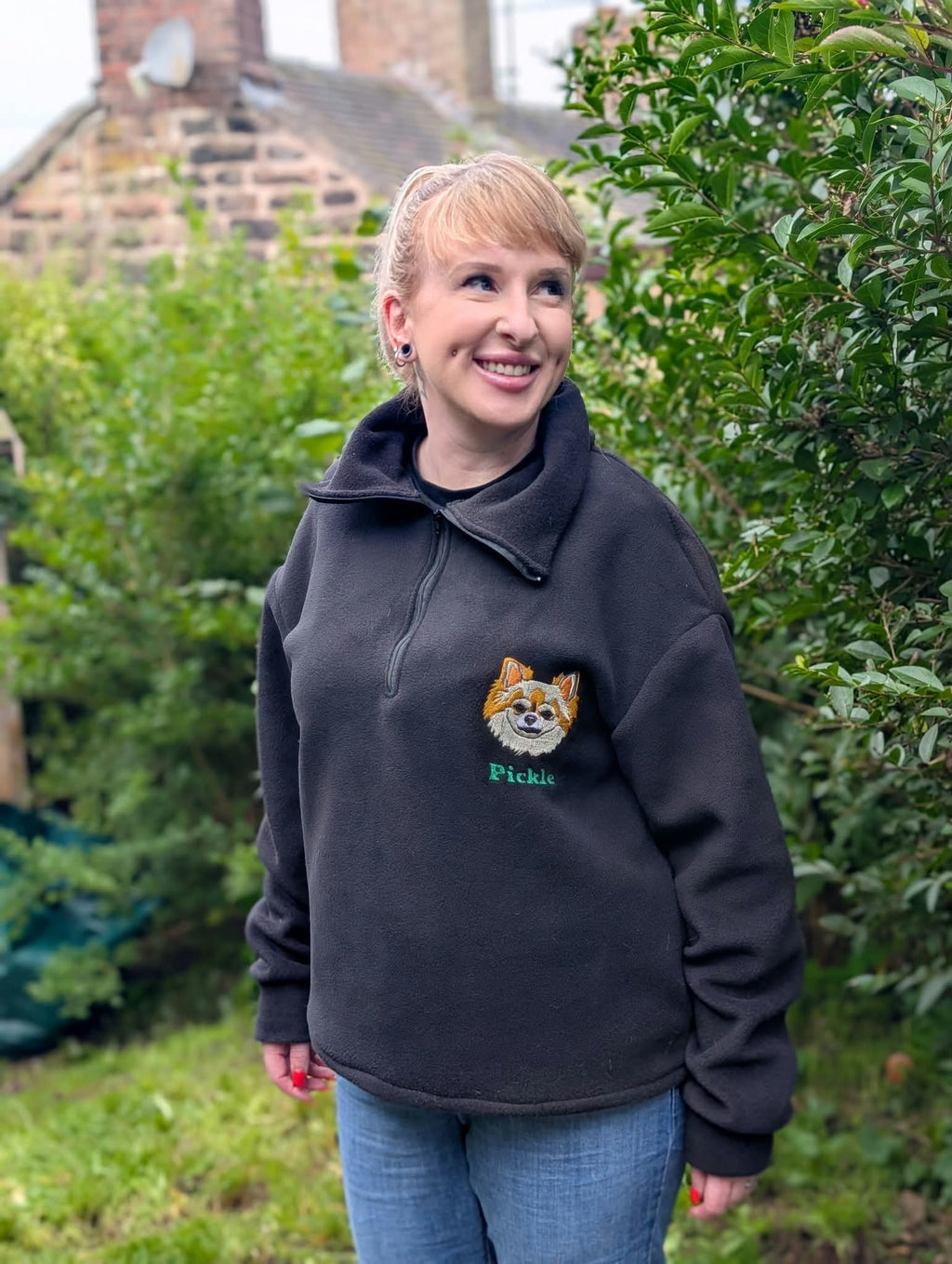 Personalised Quarter-Zip Fleece Jumper