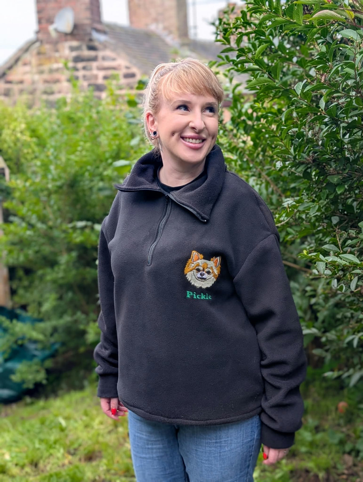Personalised Quarter-Zip Fleece Jumper