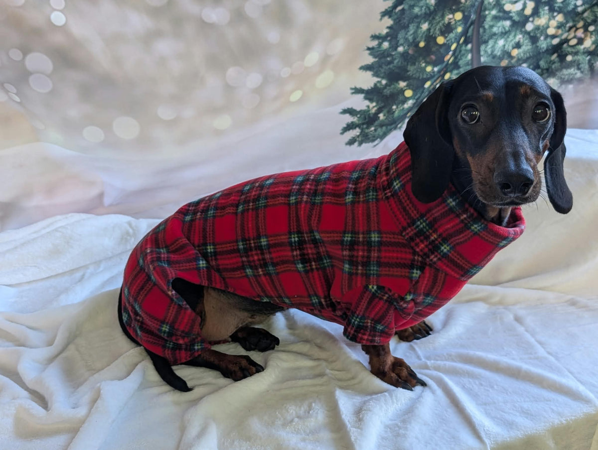 Christmas tartan onesie