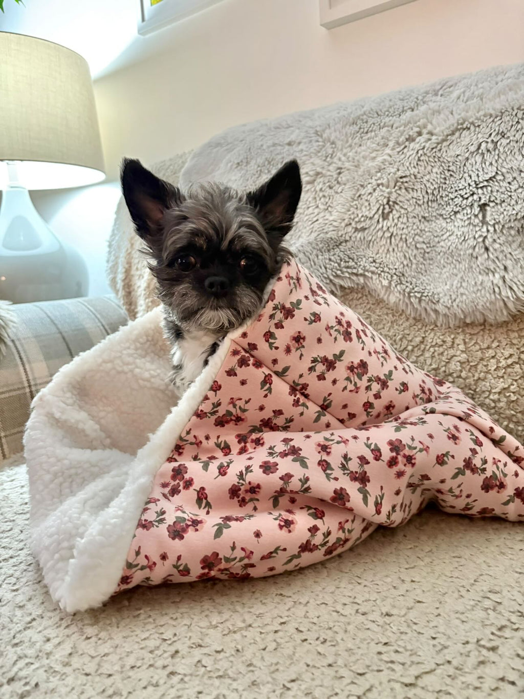 Sherpa lined snuggle sack