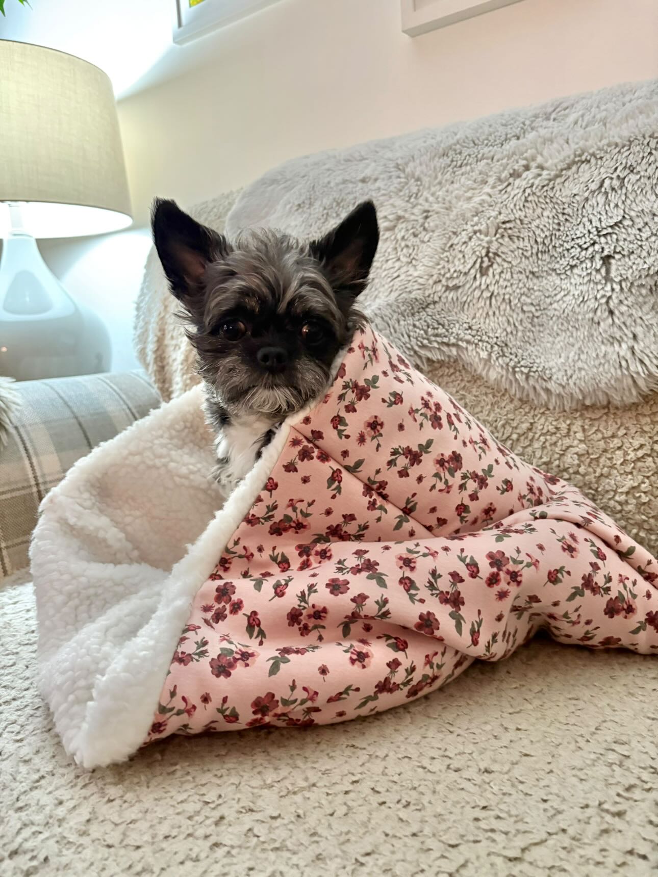 Sherpa lined snuggle sack