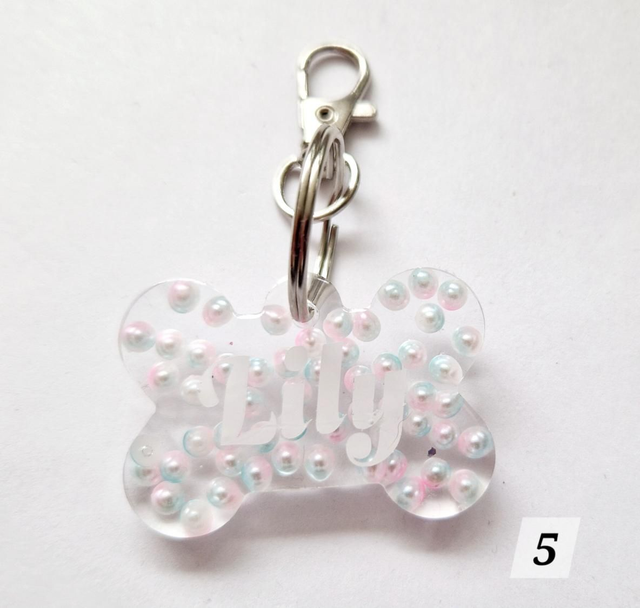 Pearl resin tag