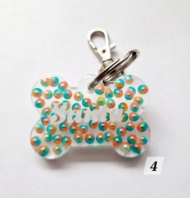 Pearl resin tag